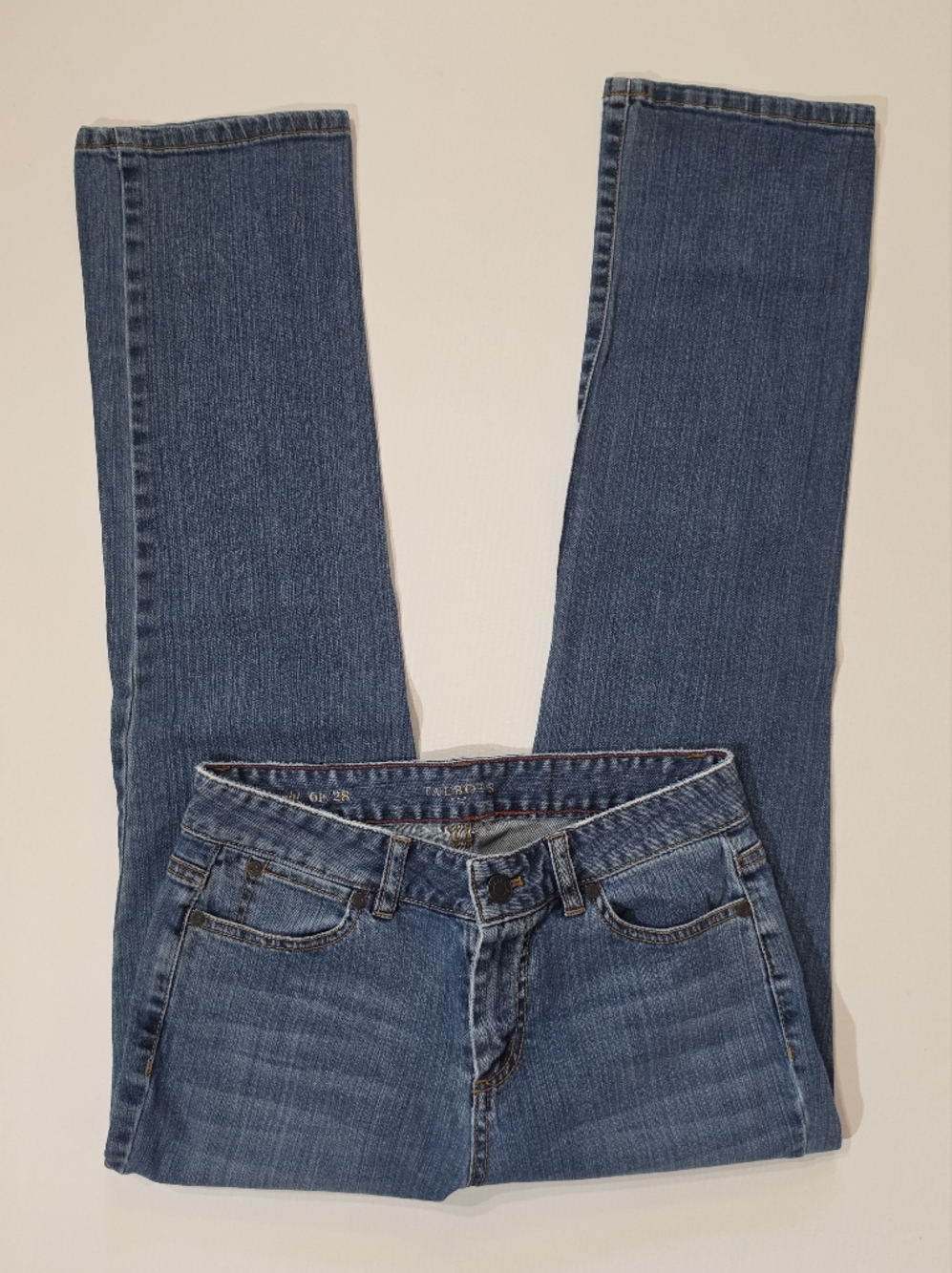 Talbots Heritage Straight Leg Jeans Womens 6P Blue Medium Wash Mid Rise Denim - Picture 4 of 6